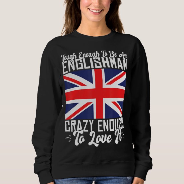 Camiseta Duro o suficiente para ser um inglês louco o sufic (Frente)