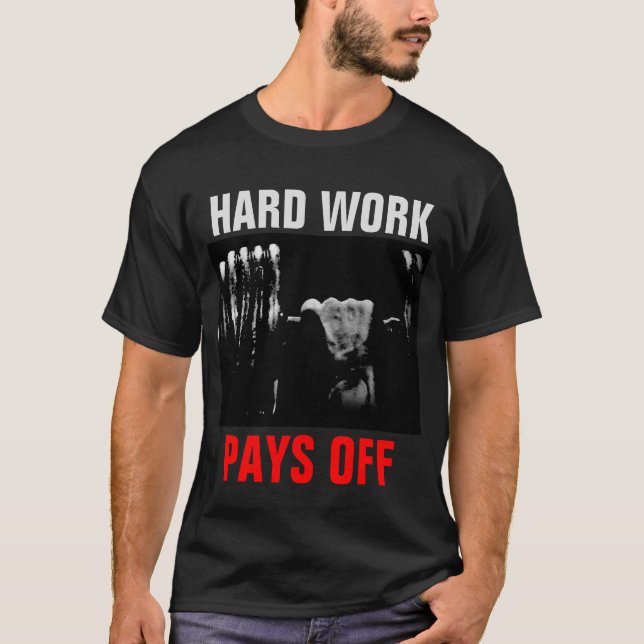 Camiseta Duro Trabalha Sem Treinamento De Construção De Com (Frente)