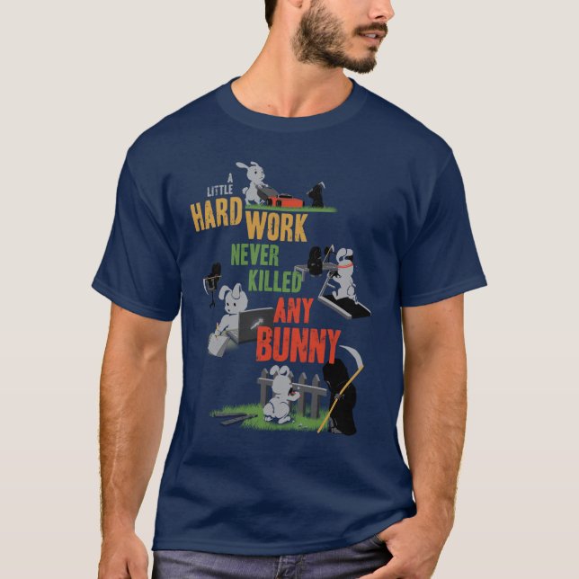 Camiseta Duro Trabalhando Bunny (Frente)