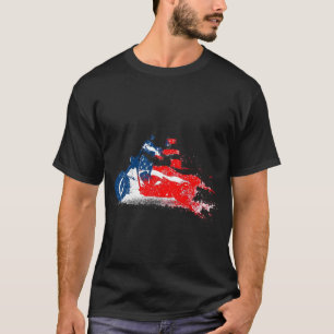 Camiseta Duro, Voo Alto: Bandeira Americana Desi