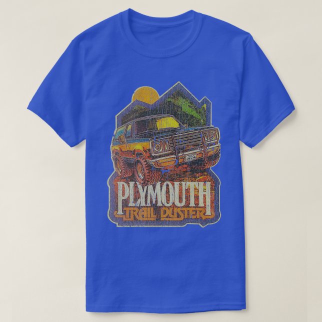 Camiseta Duster de Trilha Plymouth 4x4  (Frente do Design)