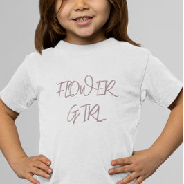 Camiseta Dusty Burgundy Flower Girl