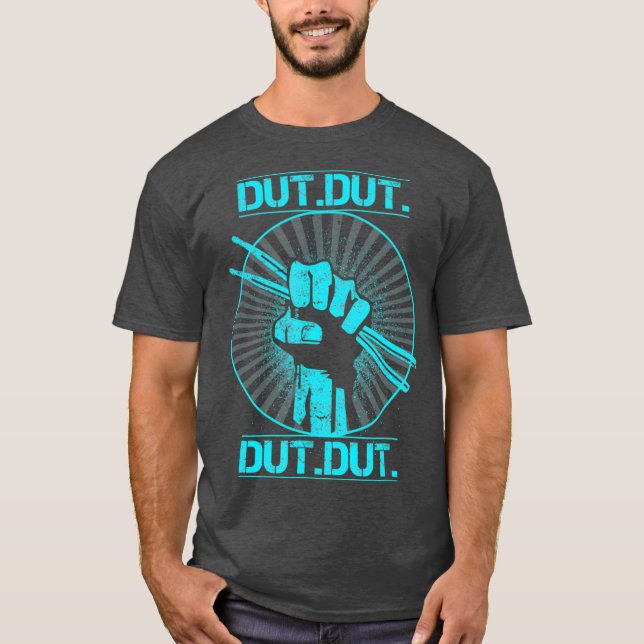Camiseta Dut Marching Banda Drum line Novelty Músico (Frente)