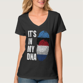 Camiseta Dutch And Estonian Mix DNA Flag Heritage