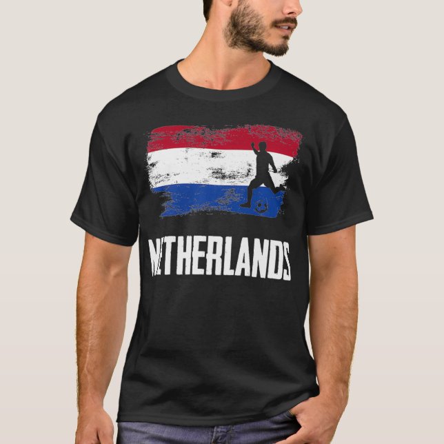 Camiseta Dutch Flag Jersey Dutch Soccer Team Holandês (Frente)