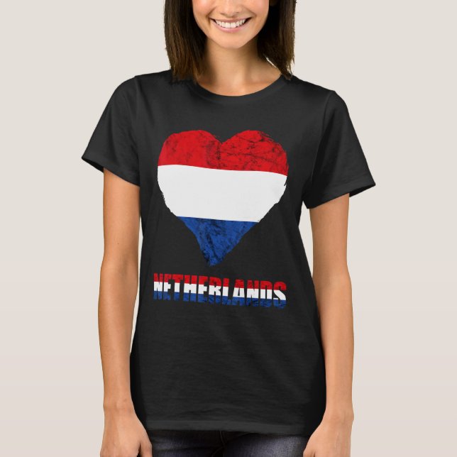 Camiseta Dutch Heart Pride Dutch Flag Hol (Frente)