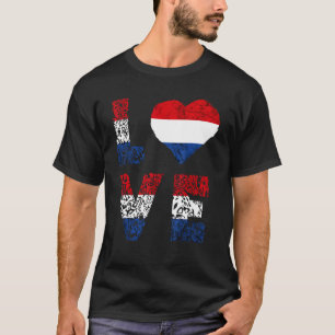 Camiseta Dutch Love Heart Dutch Pride Nederland Flag