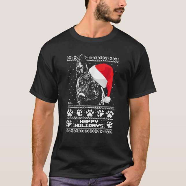 Camiseta Dutch Shepherd Christmas Tee Store Dutch Shepherd  (Frente)