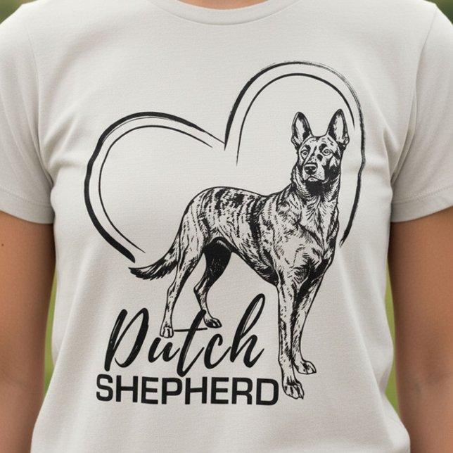 Camiseta Dutch Shepherd -Hollandse Herdershond (Criador carregado)