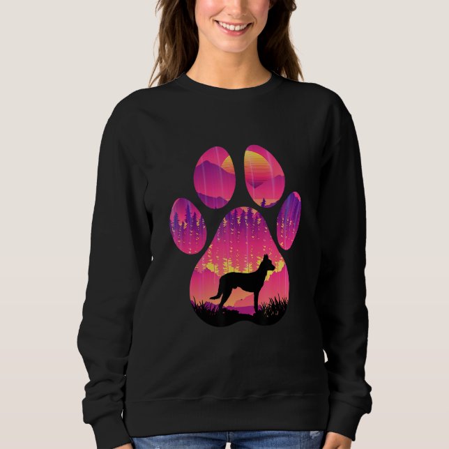 Camiseta Dutch Shepherd Paw Mom Dad Dog  Women Men (Frente)