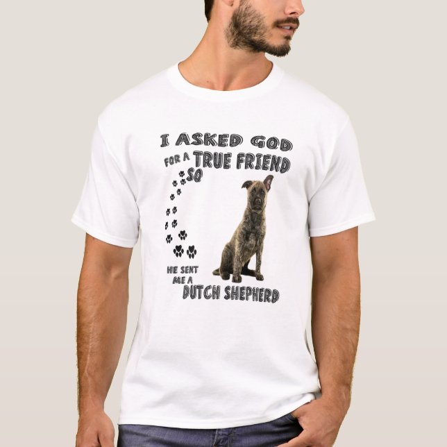 Camiseta Dutch Shepherd Saying Mom Dad Costume, Cute Dutch (Frente)
