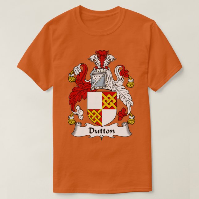 Camiseta Dutton Casaco da Guarda Familiar de Armas (Frente do Design)