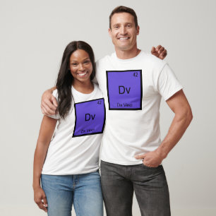 Camiseta Dv - Símbolo do Elemento Químico Da Vinci