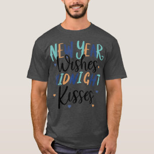 Camiseta dVOV Ano Novo Deseja Matchi Família Kisses Meia-No