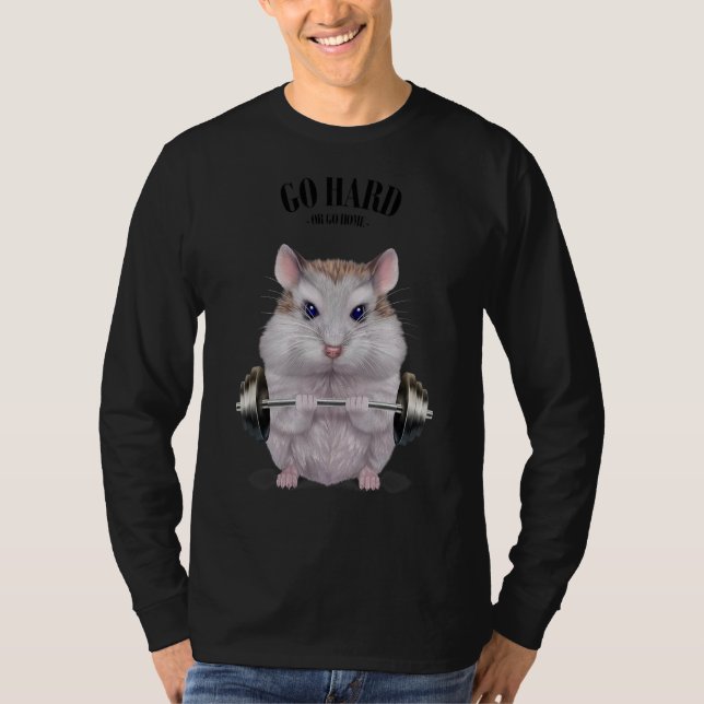 Camiseta Dwarf Hamster Muscle Training Welevising Fitnes (Frente)