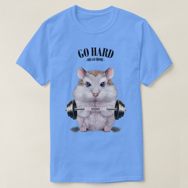 Camiseta Dwarf Hamster Muscle Training Welevising Fitnes (Frente do Design)