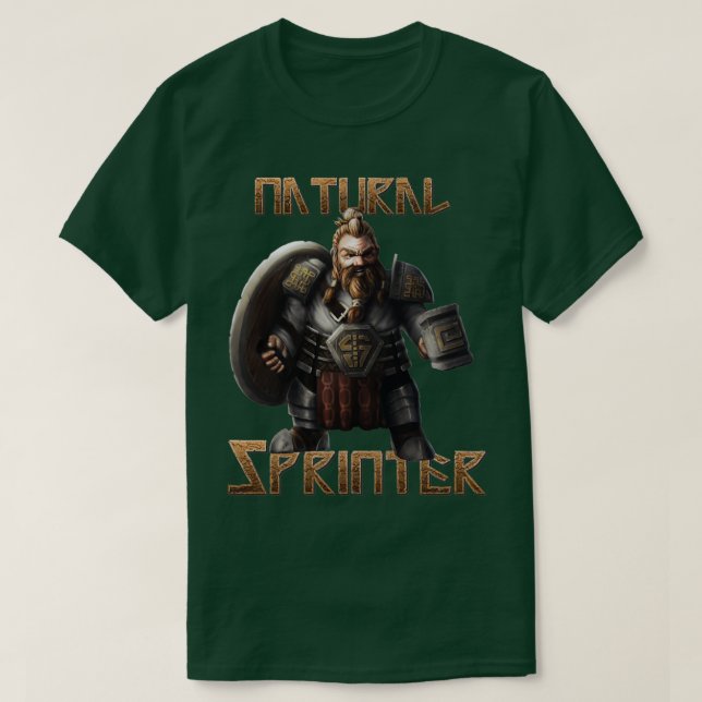 Camiseta Dwarf Natural Sprinter (Frente do Design)