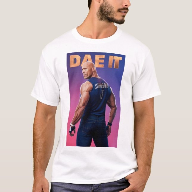 Camiseta "Dwayne Johnson: Atreva-se - Uma jornada caleidosc (Frente)