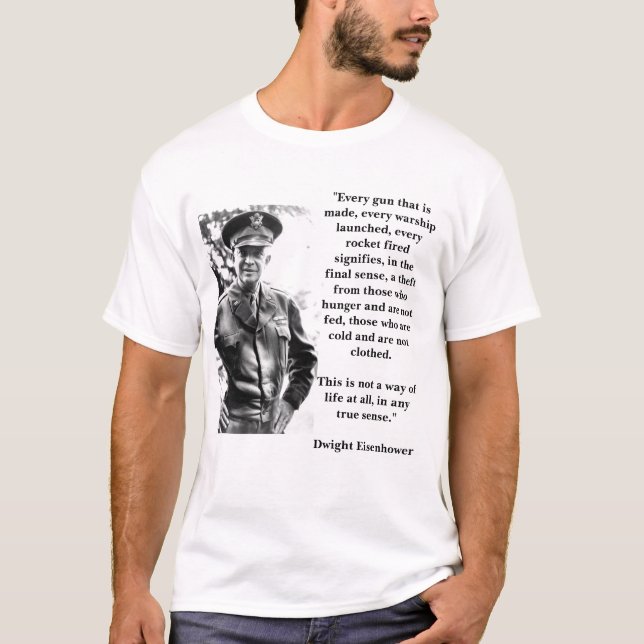 Camiseta Dwight Eisenhower na guerra (Frente)