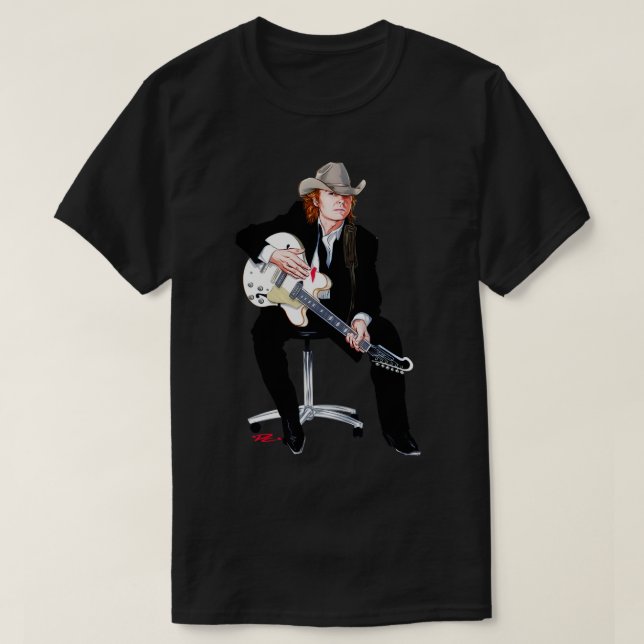 Camiseta Dwight Yoakam Ilustração de Paul Cemmick (Frente do Design)