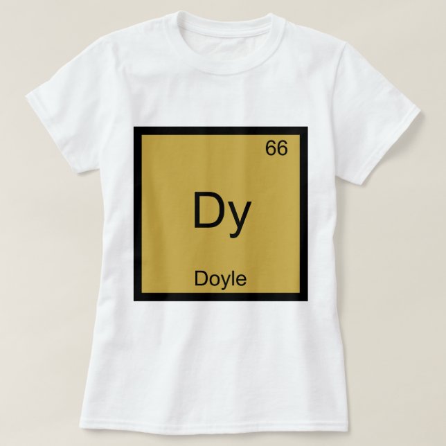 Camiseta Dy - Símbolo do Elemento Químico Divertid (Frente do Design)