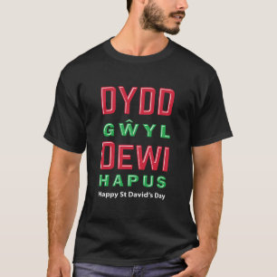 Camiseta Dydd Gil Dewi Hapus Feliz Rua Dia 5