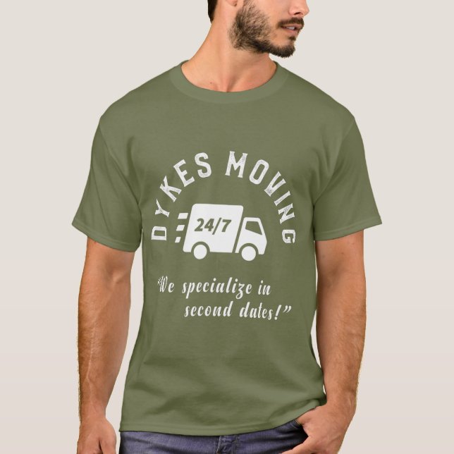 Camiseta Dykes move LGB Engraçado Orgulho gay LGBQ (Frente)