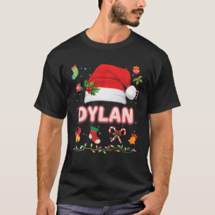 Camiseta Dylan Santa Claus Hat Family Feliz Natal Natal Nat