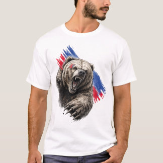 Camiseta Dynamic Bear Paint Splash – Artistic Wildlife Desi