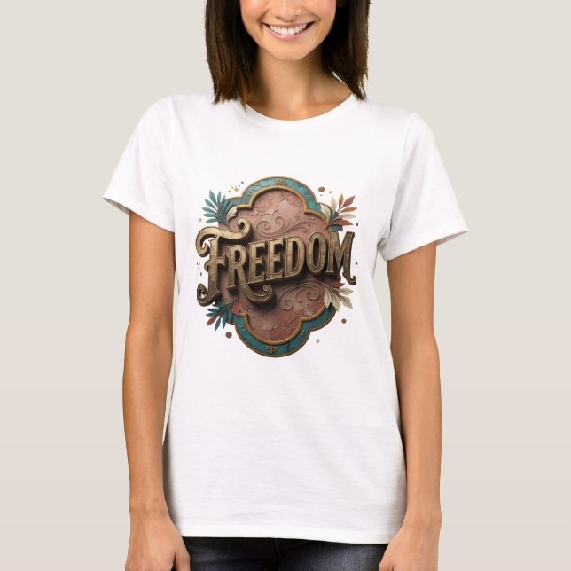 Camiseta Dynamic Gold FREEDOM Impressão (Frente)