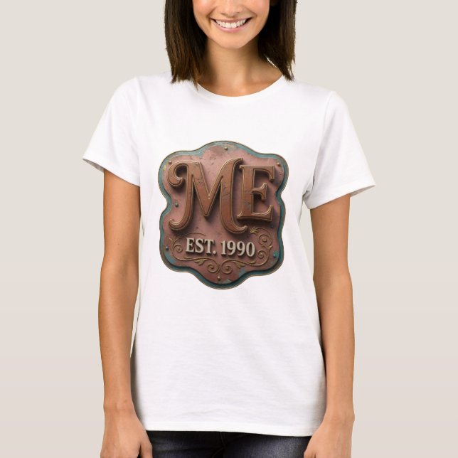 Camiseta Dynamic Gold ME ESTABELECIDO EM 1990 Design Modern (Frente)