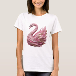 Camiseta Dynamic Gold PINK SWAN Impressão