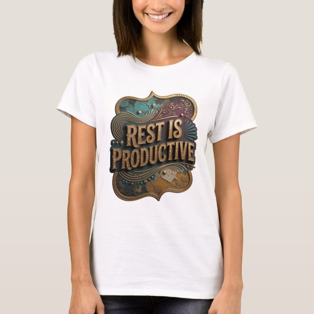 Camiseta Dynamic Gold REST IS PRODUCTIVE (Frente)