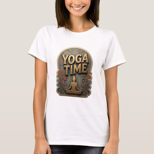 Camiseta Dynamic Gold YOGA TIME Statement (Frente)