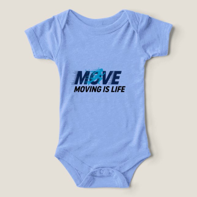 Camiseta Dynamic logo with runner silhouette and text Move  (Design frontal)