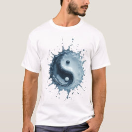 Camiseta Dynamic Water Splash Yin Yang Symbol