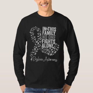 Camiseta Dyslexia Awareness Month Silver Ribbon