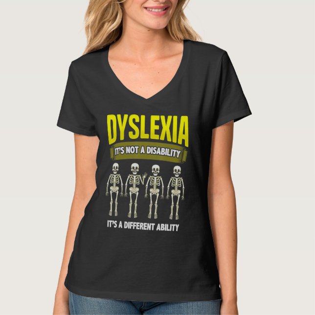 Camiseta Dyslexia Awareness School Teacher Reading Dyslexia (Frente)