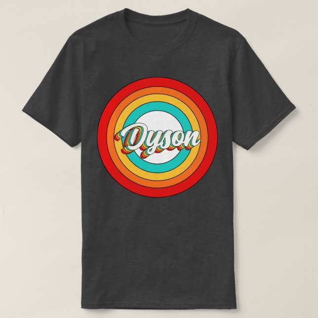 Camiseta Dyson Name Shirt Vintage Dison Circle (Frente do Design)
