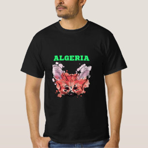 Camiseta DZ Fennec Fox Fã de Futebol da Argélia