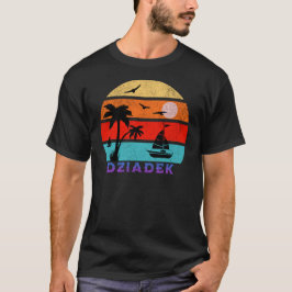 Camiseta Dziadek Retro Sunset Ocean Avô