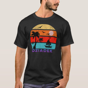 Camiseta Dziadek Retro Sunset Ocean Avô