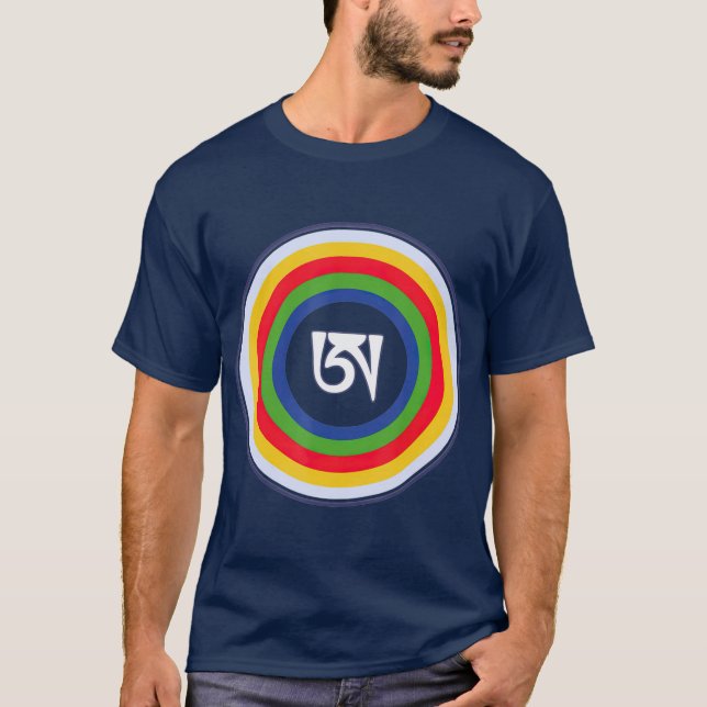 Camiseta Dzogchen - Letra A Símbolo do Budismo Tibetano (Frente)