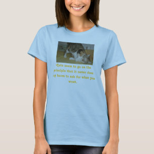 Camiseta E2small, gatos parecem ir no princípio que…