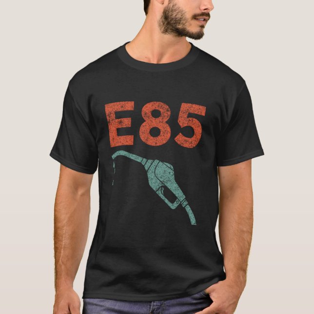 Camiseta E85 Combustível Flex De Mistura De Etanol Difuroso (Frente)