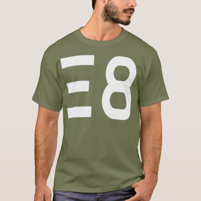 Camiseta E8 Simulação Teoria de Física Quântica Dimensões (Frente)