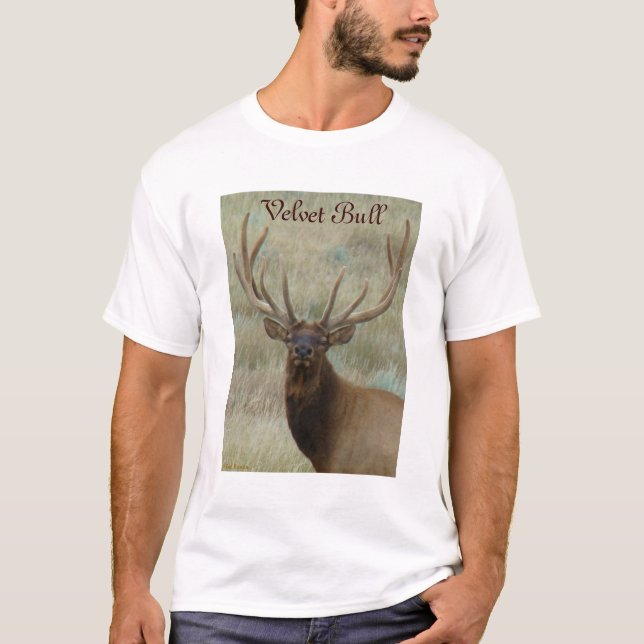 Camiseta E9 Alce Macho em Antler em Foto de Cabeça (Frente)