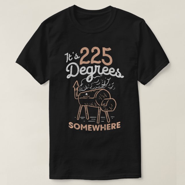 Camiseta É 225 graus em algum lugar (Frente do Design)