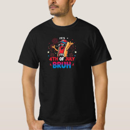 Camiseta É 4 de julho, Bruh! Fogos de artifício engraçados 