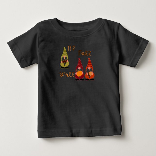 Camiseta É a árvore do outono de vocês, Pumpkin Gnomo (Frente)